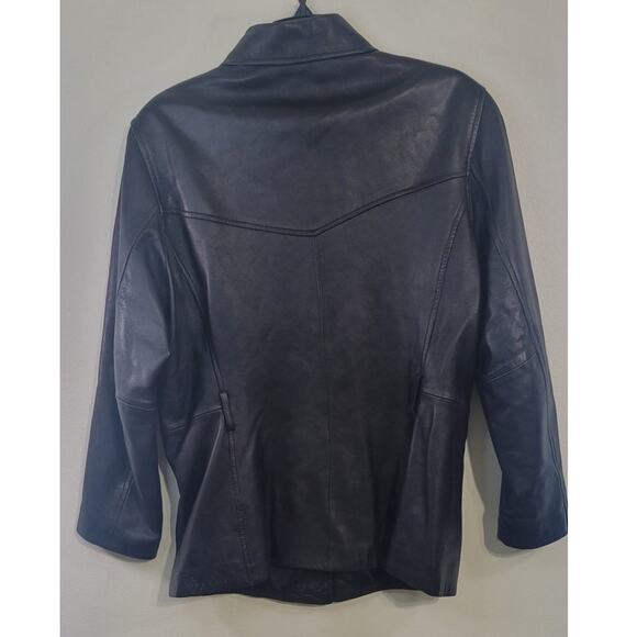 Preston & York Coat Womens Medium Genuine Lamb Skin Coat Black EMO Goth Witchy - Picture 3 of 8